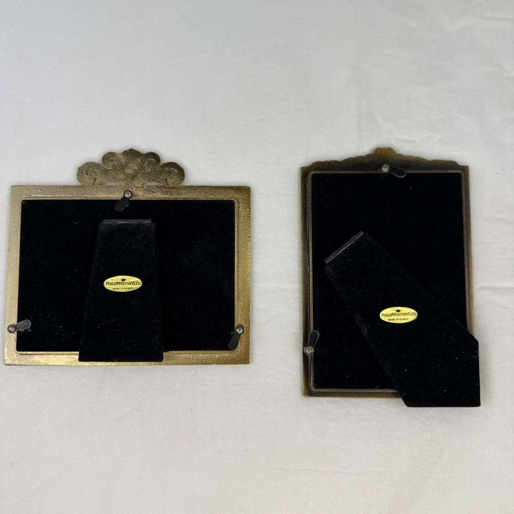 Philip Whitney LTD Vintage Gold Ornate Metal Picture Frames Set of 2